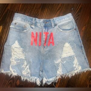 Custom High-Waist Denim Shorts